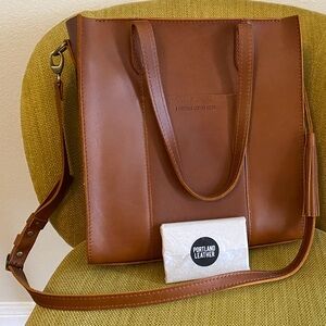 Portland Leather Tan Tote Bag